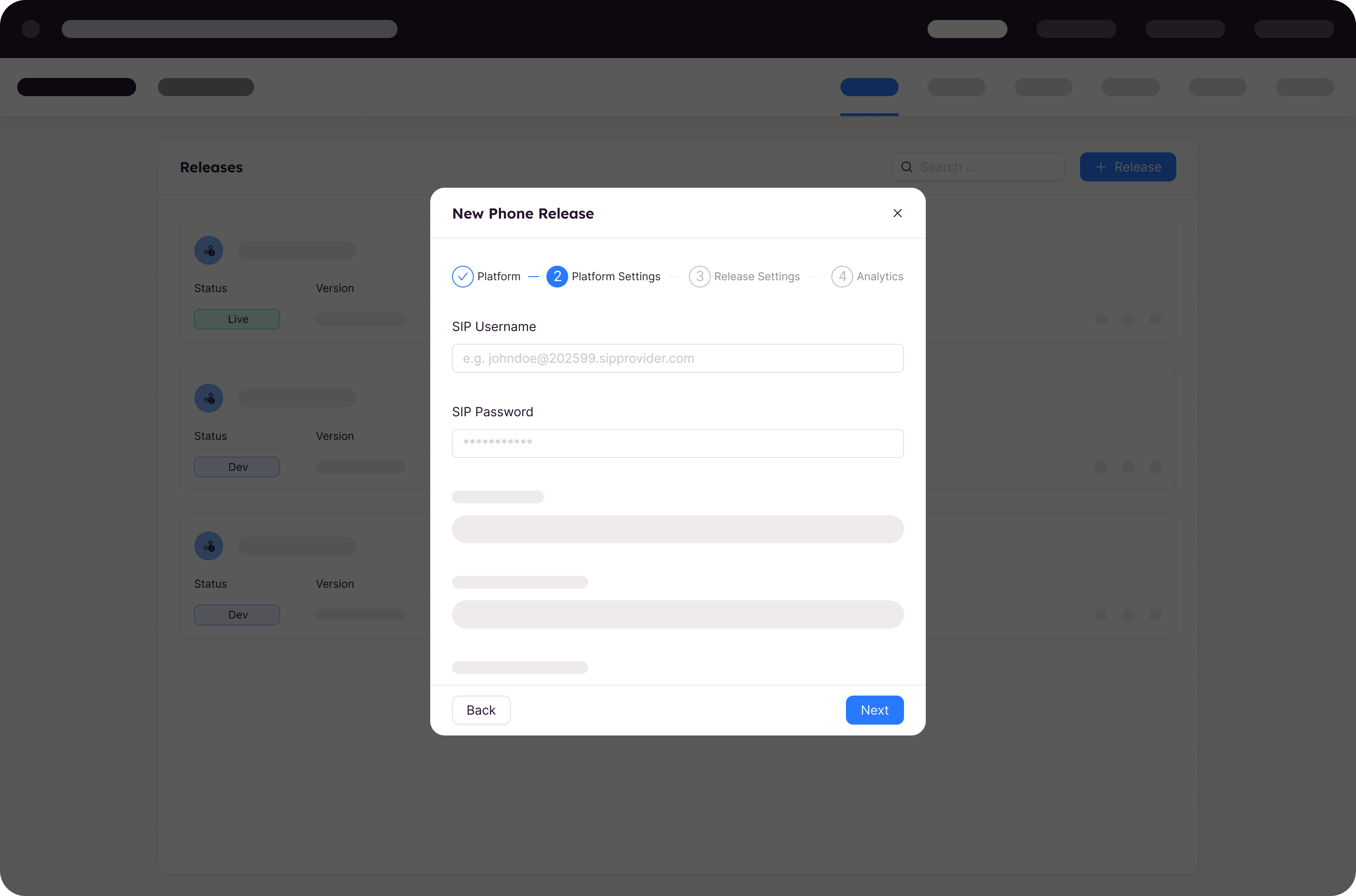 Interface Releases