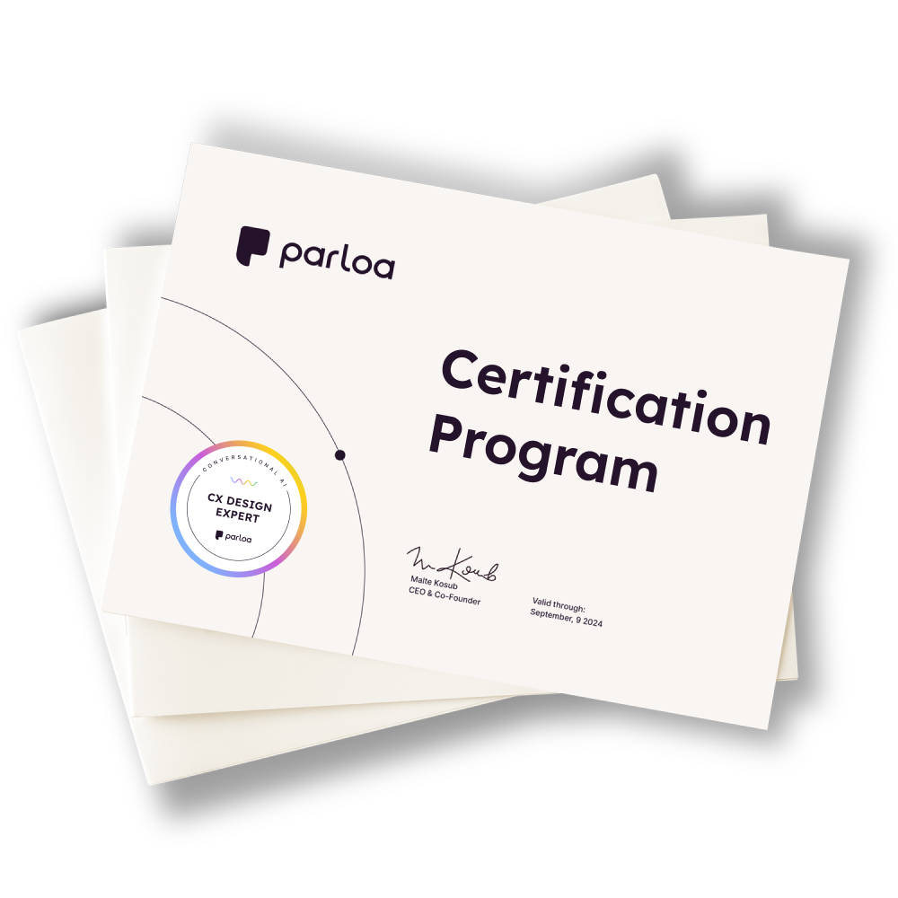 Parloa offers a Partner Certification Program to ensure our partners have everything they need to excel.